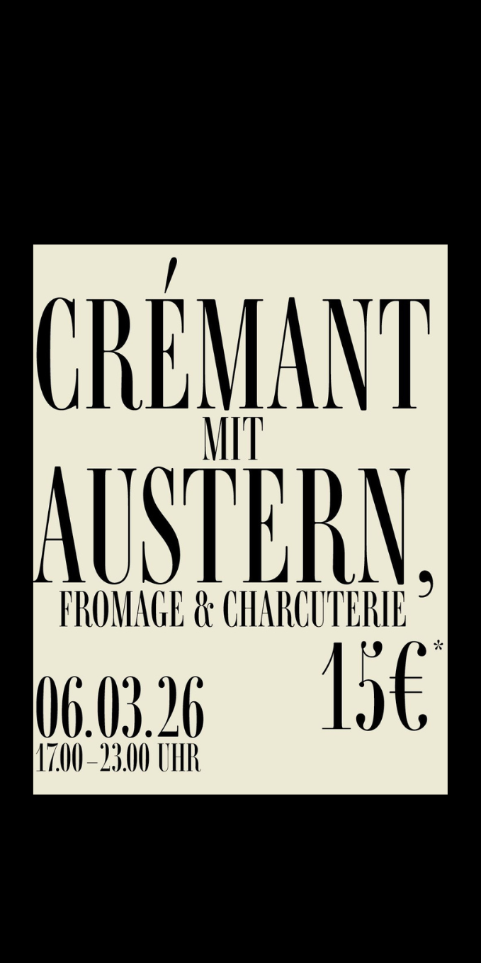 Crémant-Abend mit Austern, Fromage, Charcuterie